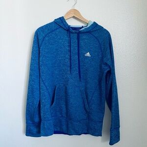 Adidas Women's Blue Clima Warm Heathered Hoodie